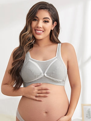 SHEIN Maternity Striped Nursing Bra - Negative Apparel