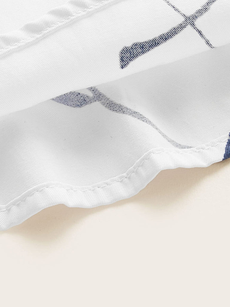 SHEIN Random Plants Print Shirt - Negative Apparel