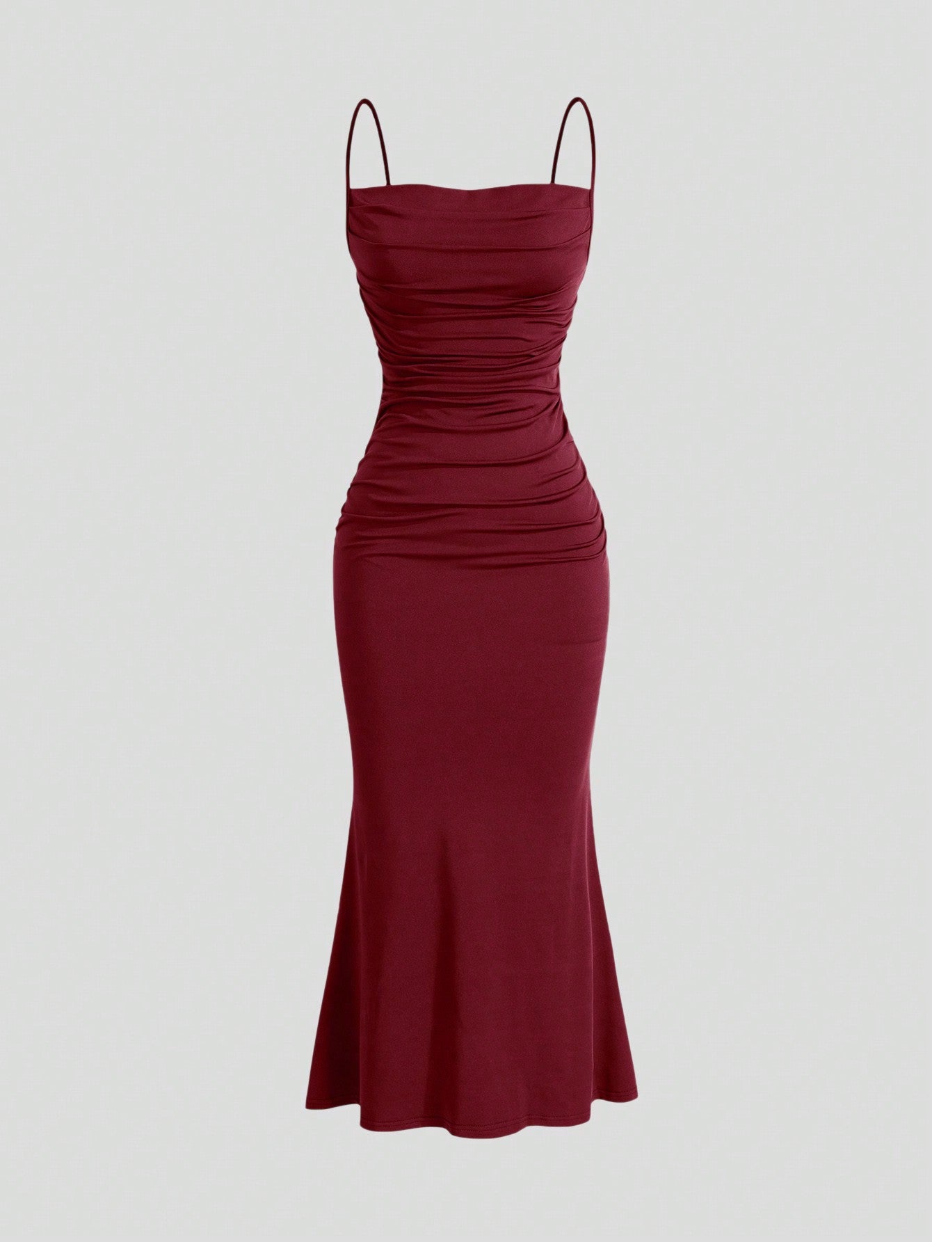 SHEIN Solid Ruched Cami Dress - Negative Apparel