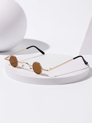 SHEIN Spacer Bar Round Frame Sunglasses - Negative Apparel