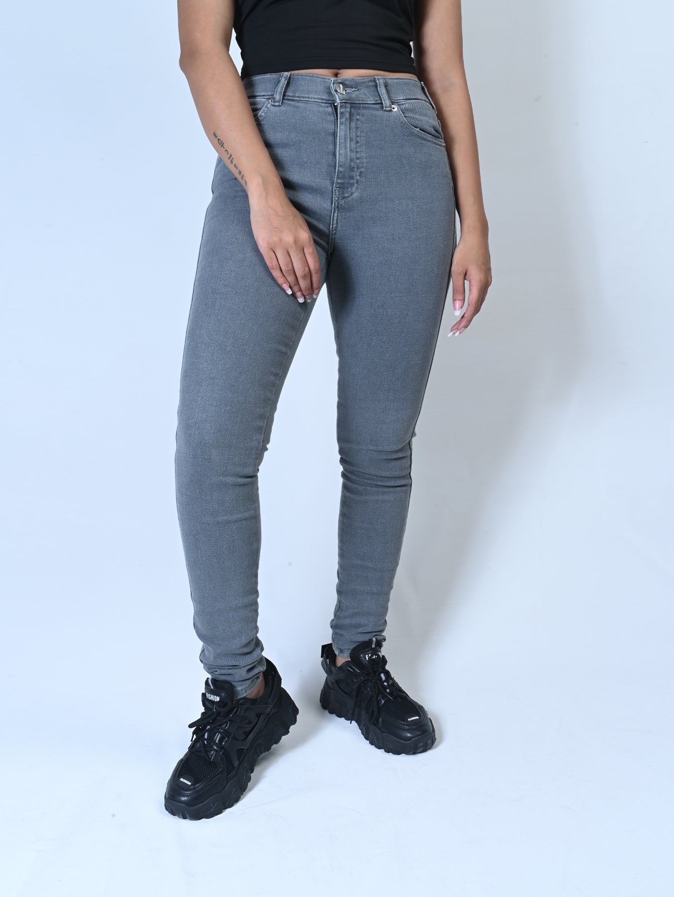 Skinny Fit Plain Jeans - Negative Apparel