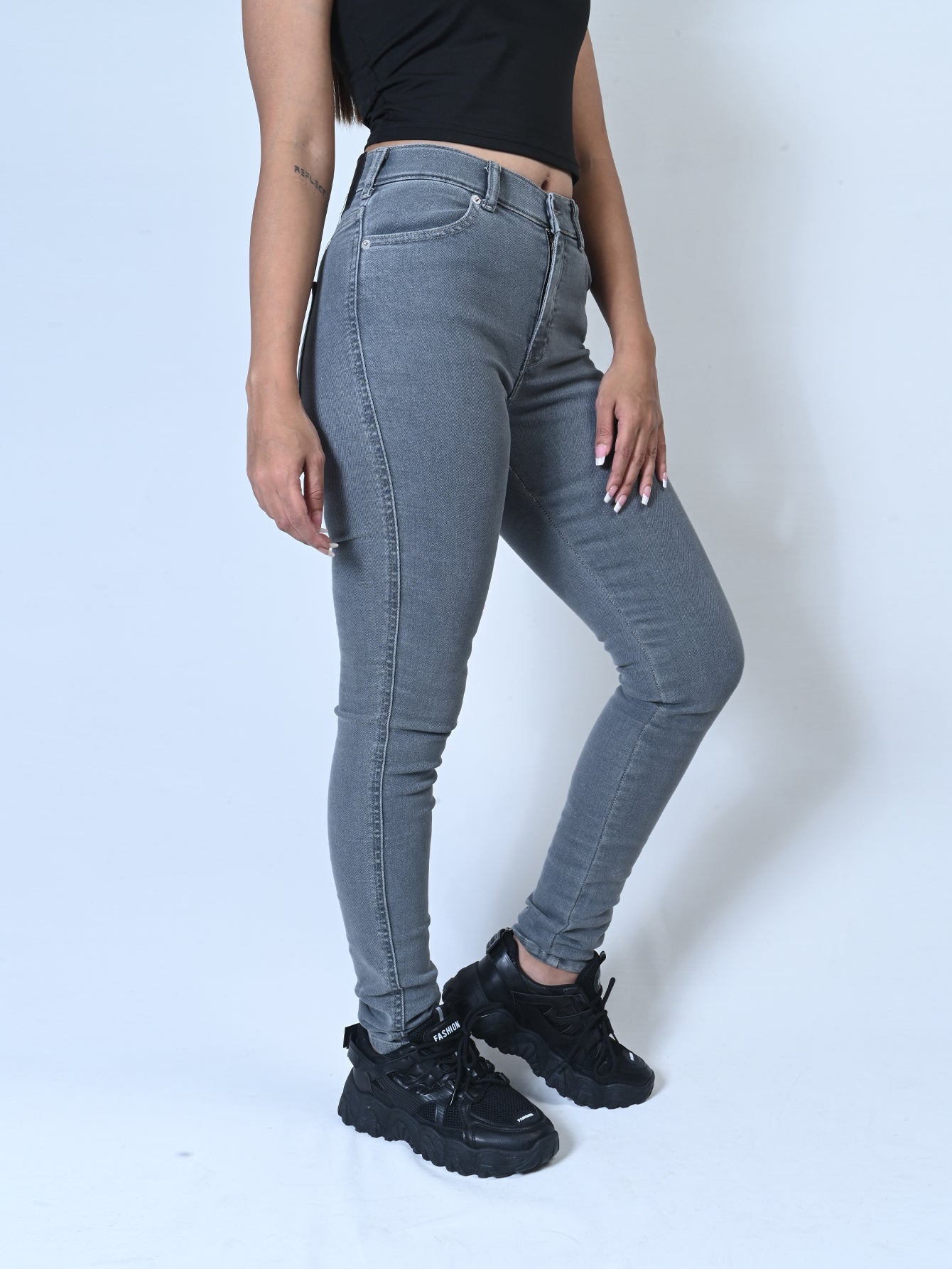 Skinny Fit Plain Jeans - Negative Apparel