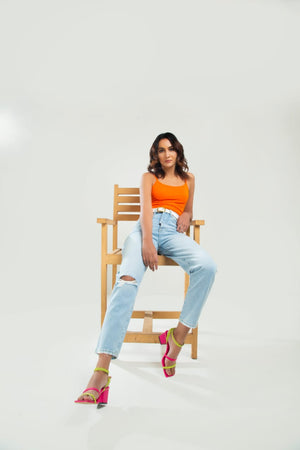 Small Pockets Ripped Ankle Jeans - Negative Apparel