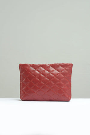 Small Quilted Embossed Pouch - Negative Apparel