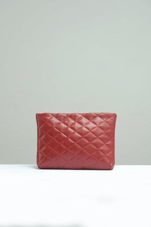 Small Quilted Embossed Pouch - Negative Apparel