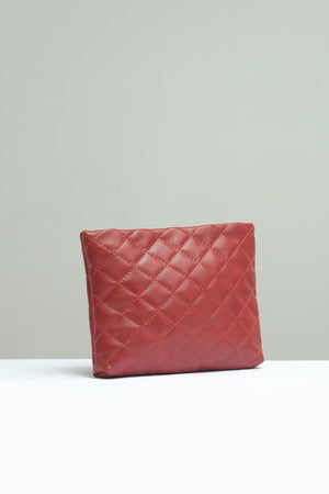Small Quilted Embossed Pouch - Negative Apparel