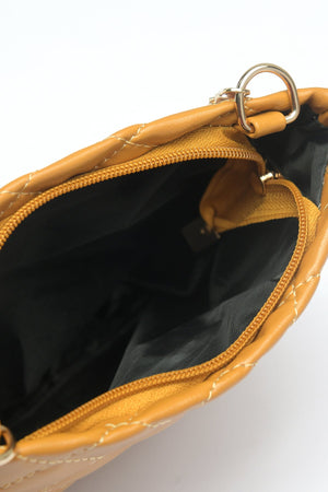 Small Quilted Embossed Pouch - Negative Apparel