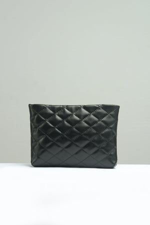 Small Quilted Embossed Pouch - Negative Apparel