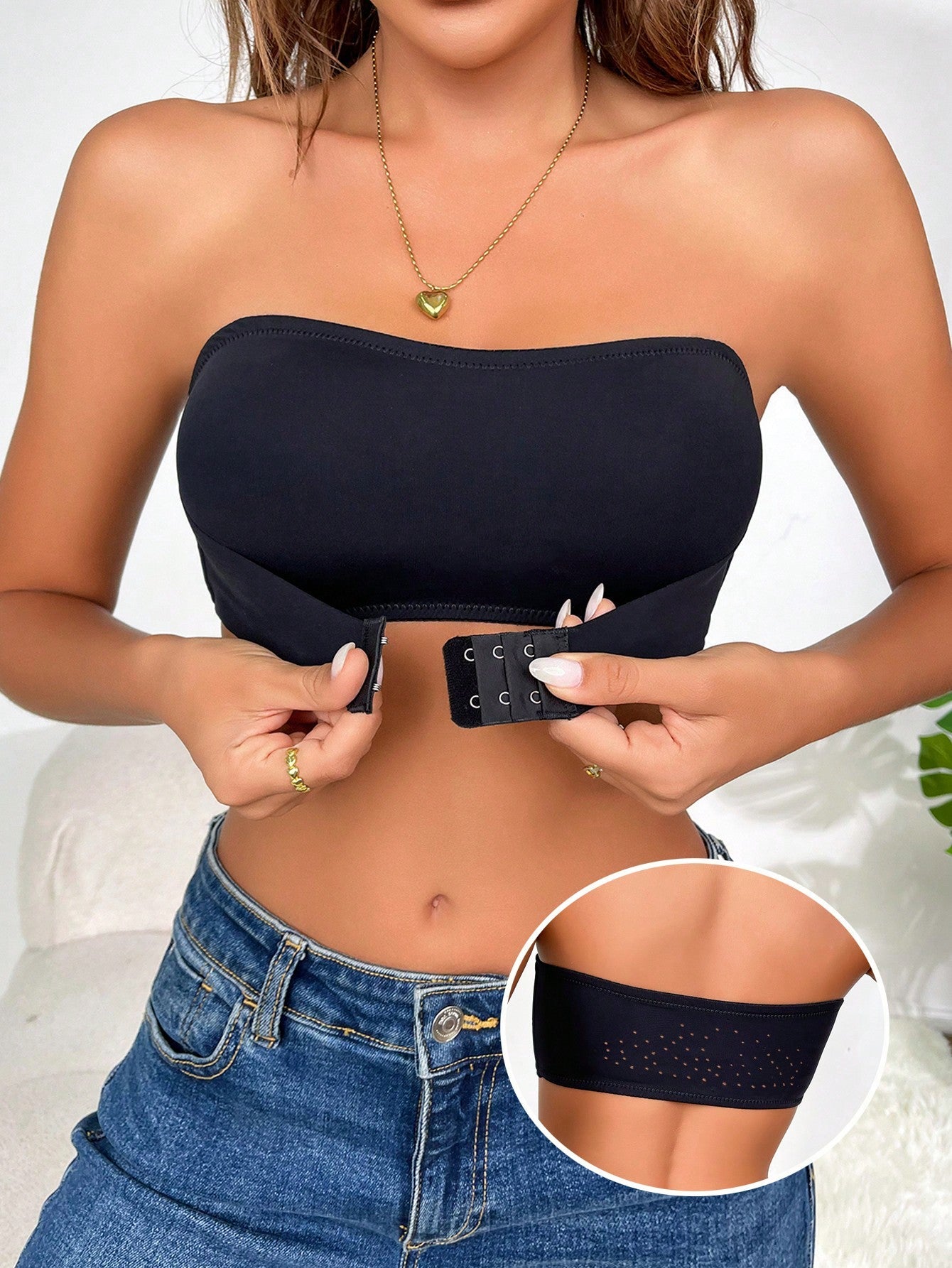 Solid Bandeau Bra - Negative Apparel