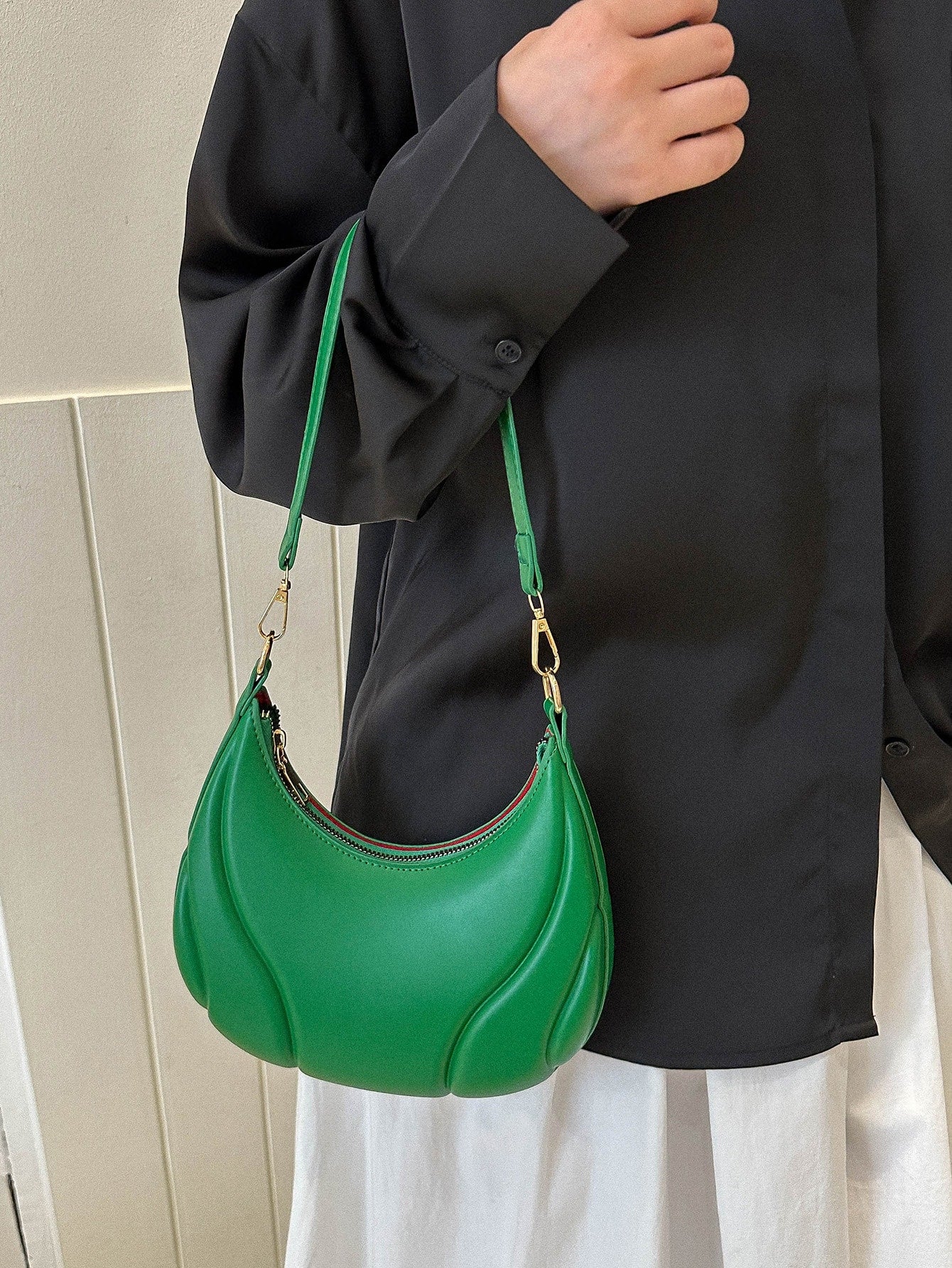 Solid Color Versatile Shoulder Bag For Women - Negative Apparel
