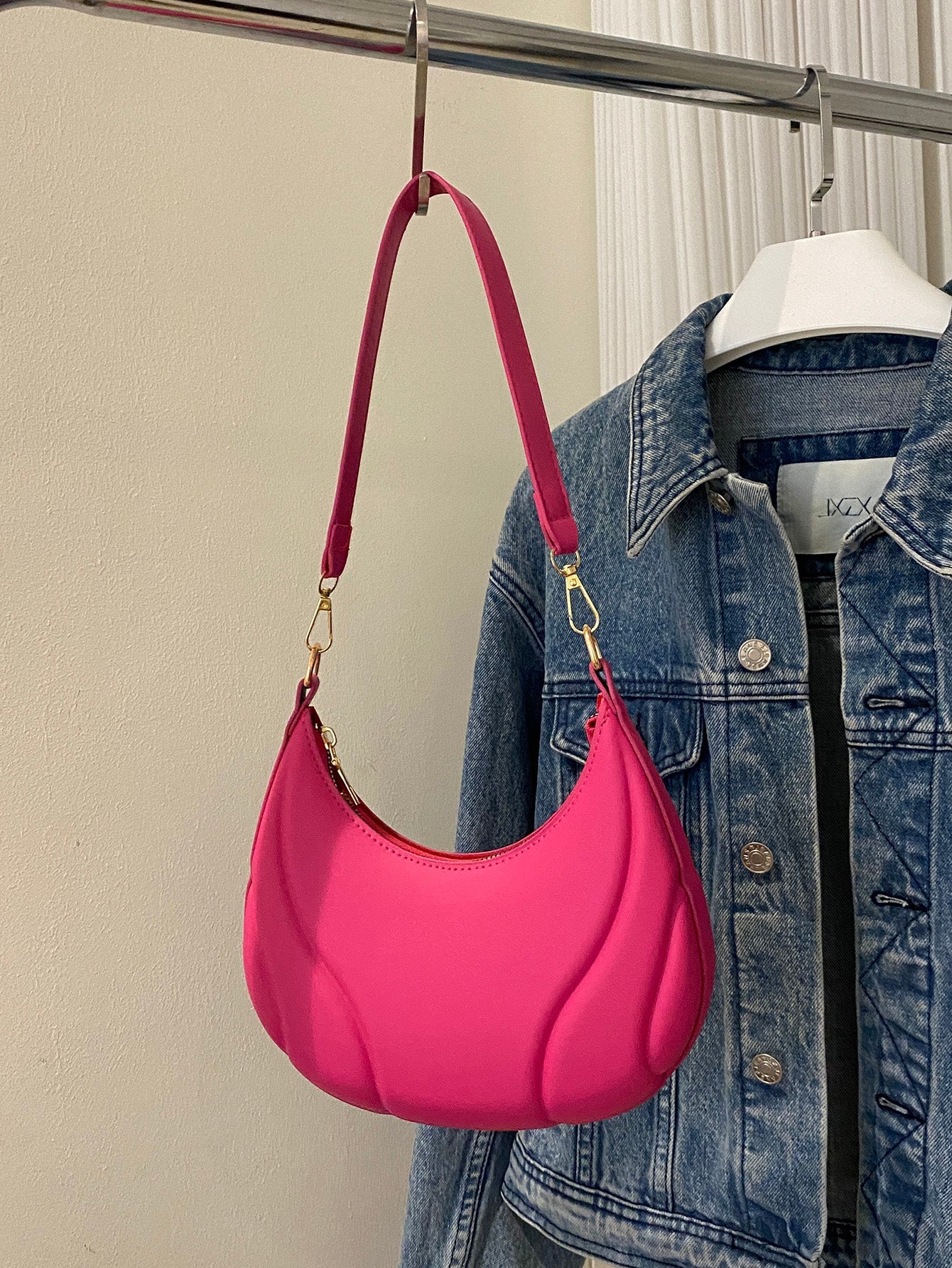 Solid Color Versatile Shoulder Bag For Women - Negative Apparel