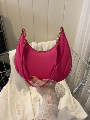 Solid Color Versatile Shoulder Bag For Women - Negative Apparel