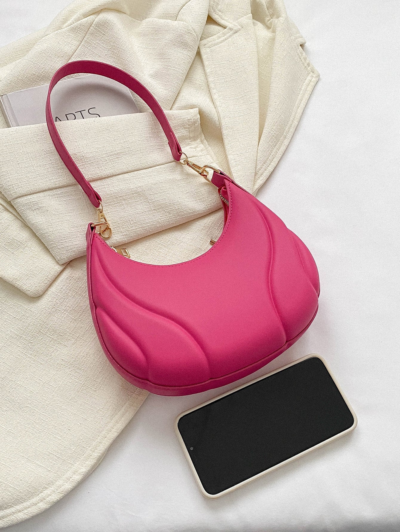 Solid Color Versatile Shoulder Bag For Women - Negative Apparel