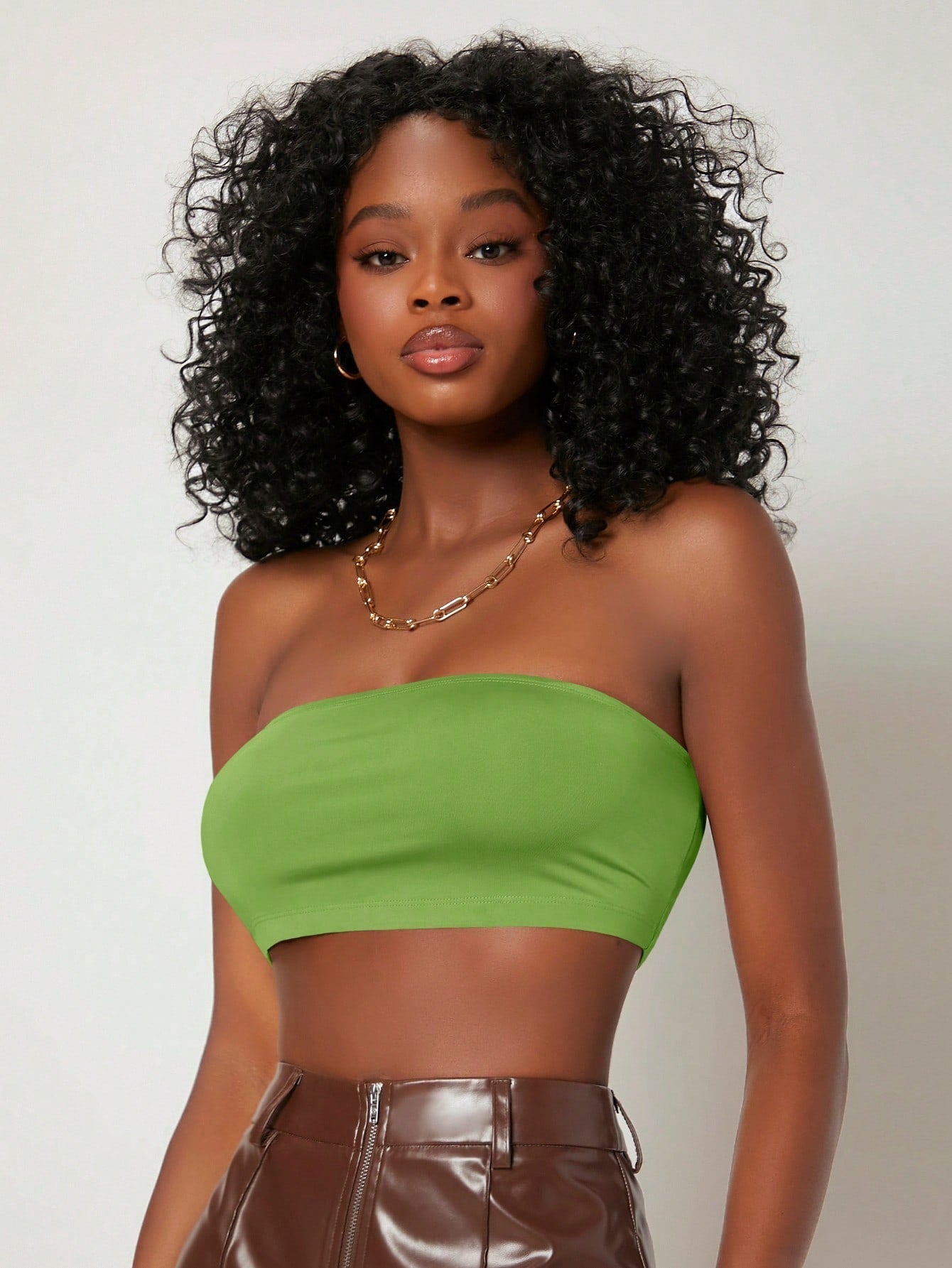 Solid Crop Tube Top - Negative Apparel