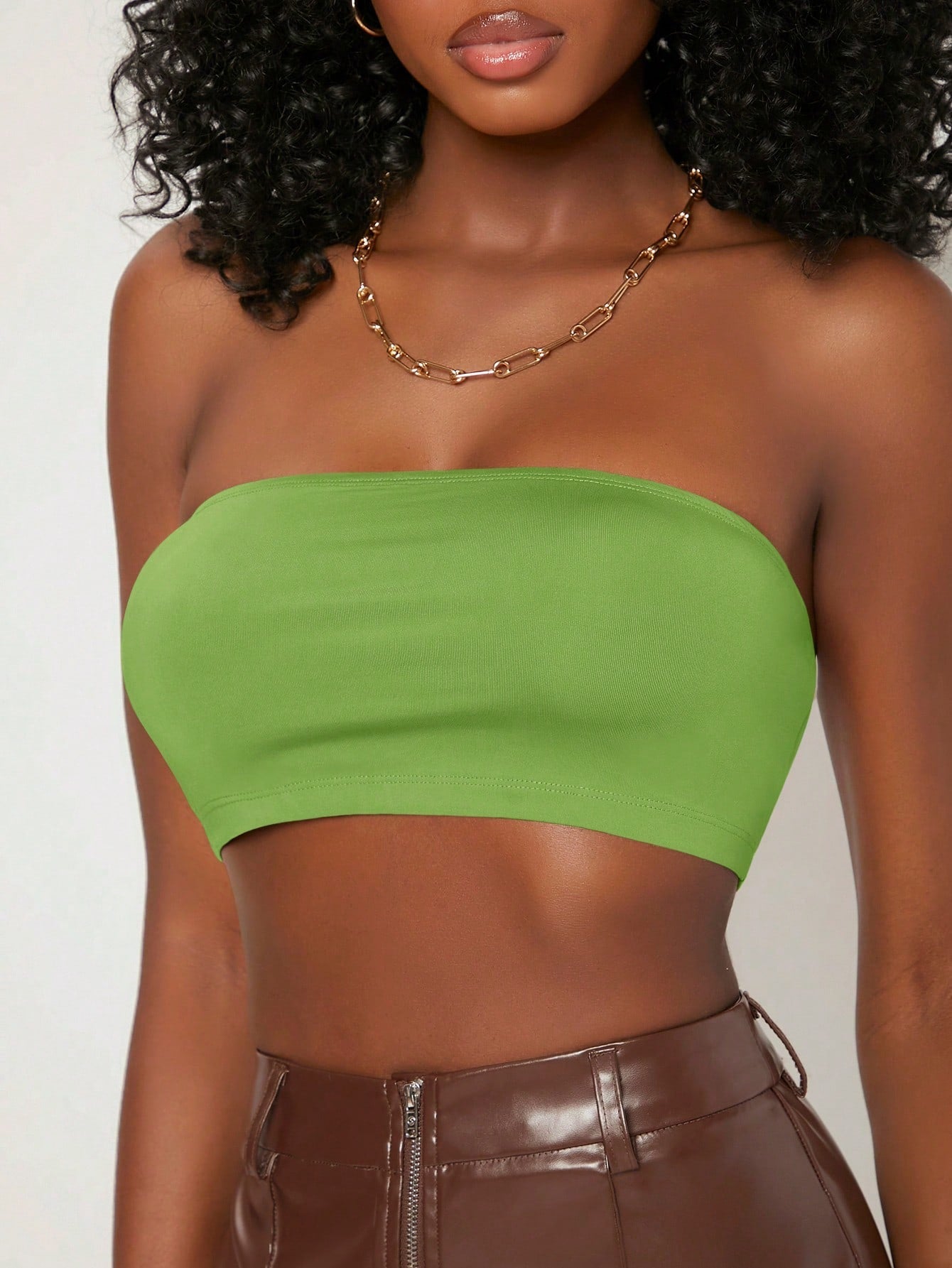 Solid Crop Tube Top - Negative Apparel