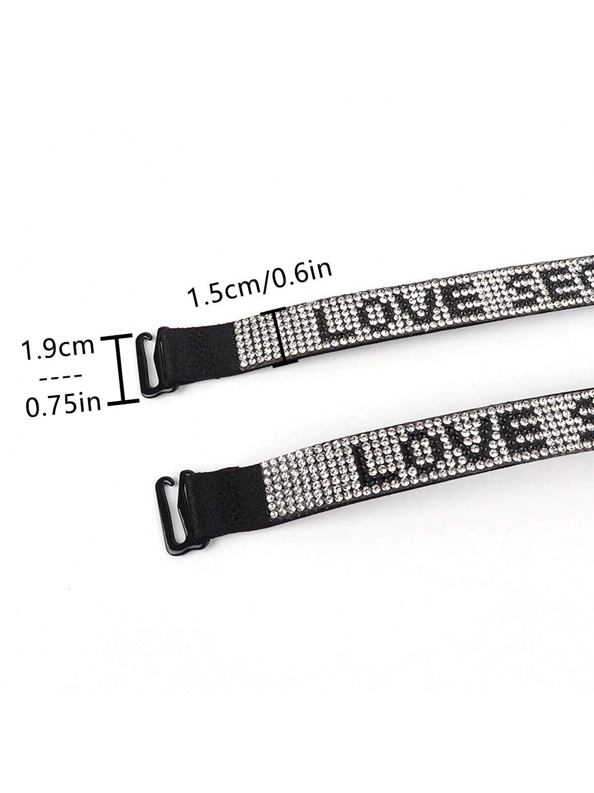 Sxy Multicolored Rhinestone Bra Straps, Detachable Bra Strap Decorative Band For Women's Bra - Negative Apparel