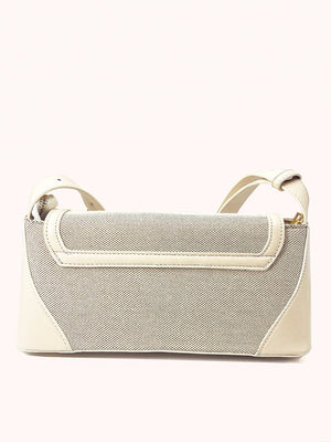 Two Tone Flap Baguette Bag - Negative Apparel