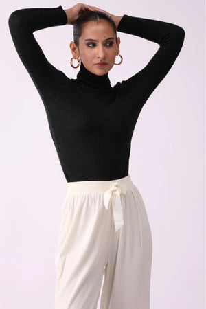 Women High Neck Full Sleeves Shirt - Negative Apparel