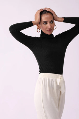 Women High Neck Full Sleeves Shirt - Negative Apparel