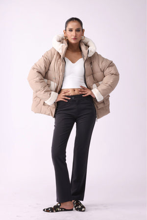 Women Hooded Puffer Jacket - Negative Apparel