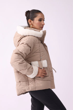 Women Hooded Puffer Jacket - Negative Apparel