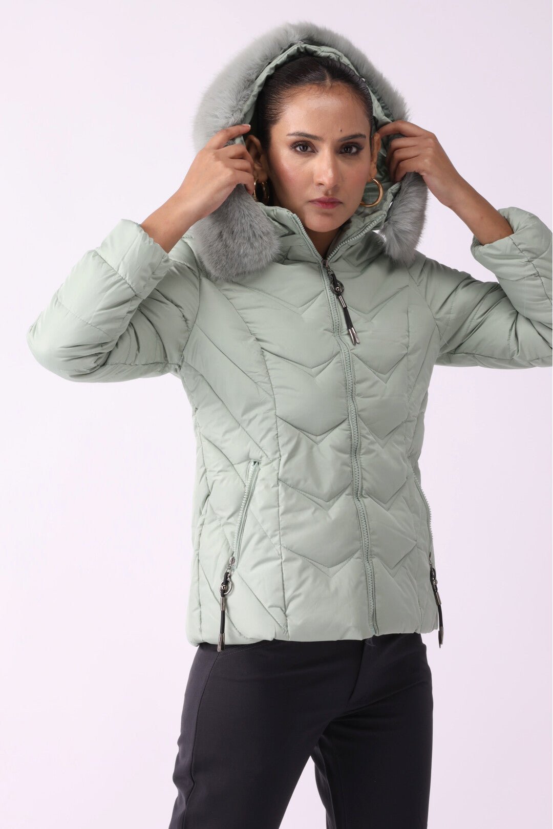 Women Puffer Jacket Negative Apparel