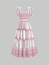 Women's Sleeveless Tie-Waist Floral Mini Dress