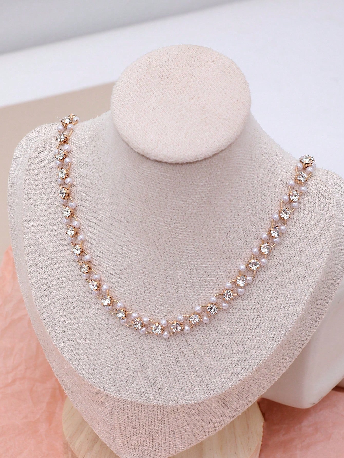 1pc Imitation Faux Pearl Women Choker Necklace - Negative Apparel