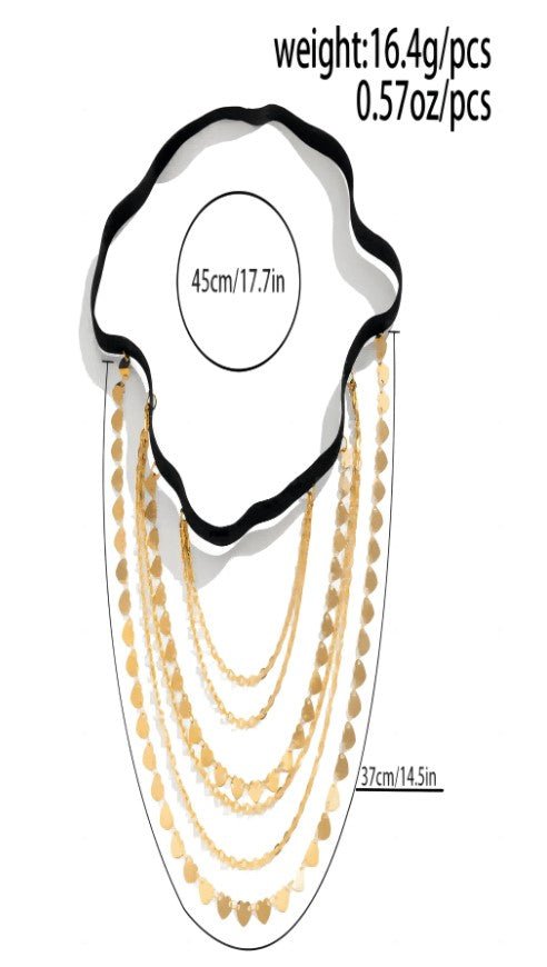 1pc Multilayer Elastic Band & Chain Design Sexy Thigh Chain For Women FD - Negative Apparel