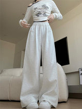 2024 high waist lazy wide leg pants loose casual sports pants - Negative Apparel