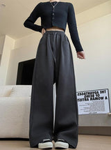 2024 high waist lazy wide leg pants loose casual sports pants - Negative Apparel