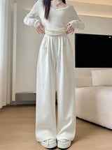 2024 high waist lazy wide leg pants loose casual sports pants - Negative Apparel