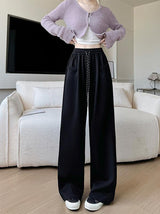 2024 high waist lazy wide leg pants loose casual sports pants - Negative Apparel