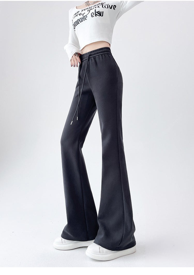 2024 New Casual Sweatpants High Waist Drape Horseshoe Pants - Negative Apparel