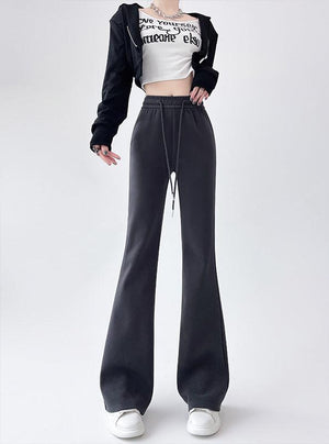 2024 New Casual Sweatpants High Waist Drape Horseshoe Pants - Negative Apparel