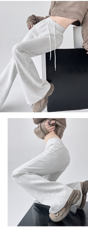 2024 New Casual Sweatpants High Waist Drape Horseshoe Pants - Negative Apparel