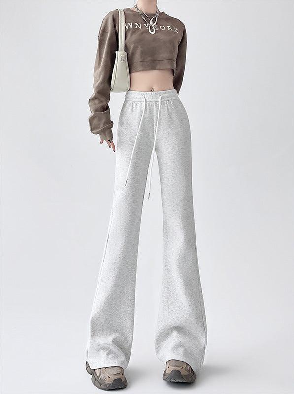 2024 New Casual Sweatpants High Waist Drape Horseshoe Pants - Negative Apparel