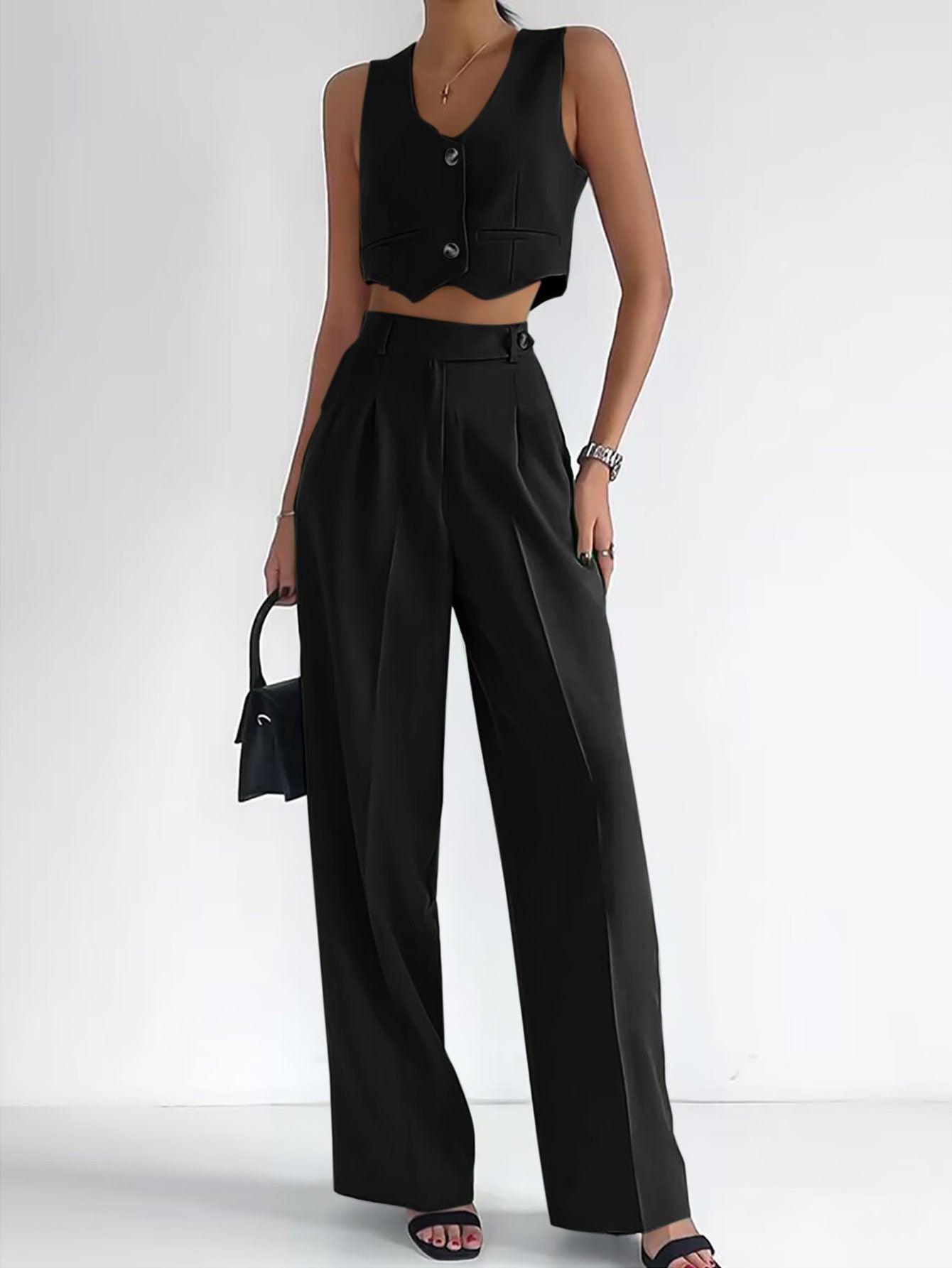 2025 Casual Vest Suit Women's Office Wear - Negative Apparel