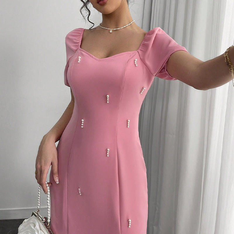 2025 new European and American style temperament slim dress slit step skirt - Negative Apparel