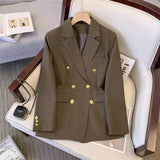 2025 new goddess suits for women, popular Korean style, high - end lazy style, casual and versatile women office suit - Negative Apparel