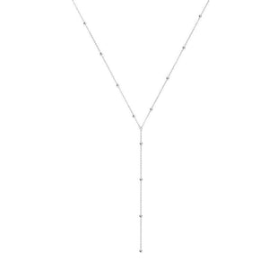 2025 new minimalist round bead temperament tassel clavicle necklace - Negative Apparel