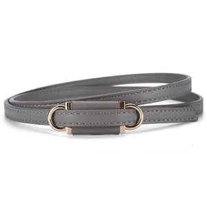 2025 new style non - porous thin PU leather belt for women, high - end versatile decorative clothing outerwear belt - Negative Apparel