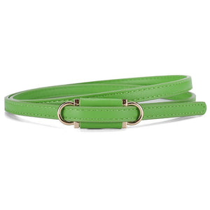 2025 new style non - porous thin PU leather belt for women, high - end versatile decorative clothing outerwear belt - Negative Apparel