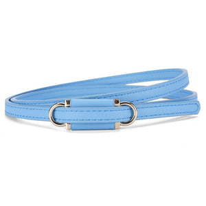 2025 new style non - porous thin PU leather belt for women, high - end versatile decorative clothing outerwear belt - Negative Apparel