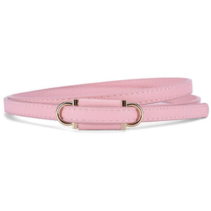 2025 new style non - porous thin PU leather belt for women, high - end versatile decorative clothing outerwear belt - Negative Apparel