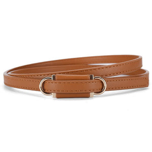 2025 new style non - porous thin PU leather belt for women, high - end versatile decorative clothing outerwear belt - Negative Apparel