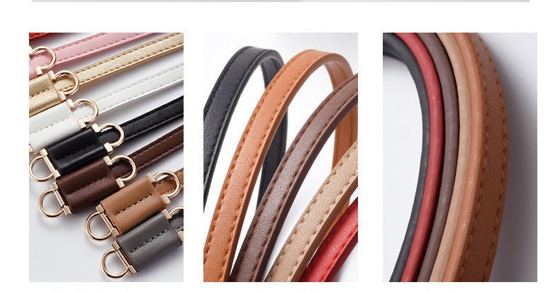 2025 new style non - porous thin PU leather belt for women, high - end versatile decorative clothing outerwear belt - Negative Apparel