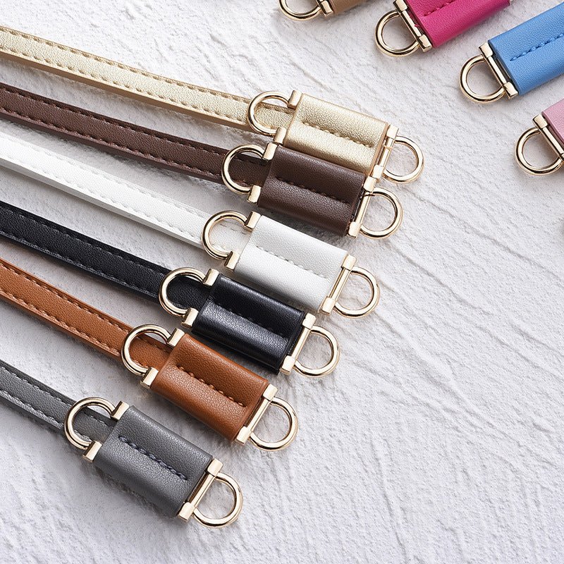 2025 new style non - porous thin PU leather belt for women, high - end versatile decorative clothing outerwear belt - Negative Apparel