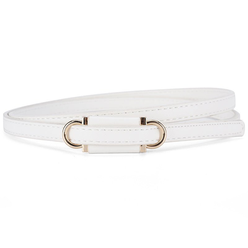 2025 new style non - porous thin PU leather belt for women, high - end versatile decorative clothing outerwear belt - Negative Apparel