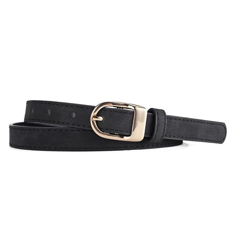 2025 new women's Korean fashion belt student jeans decorative thin belt - Negative Apparel